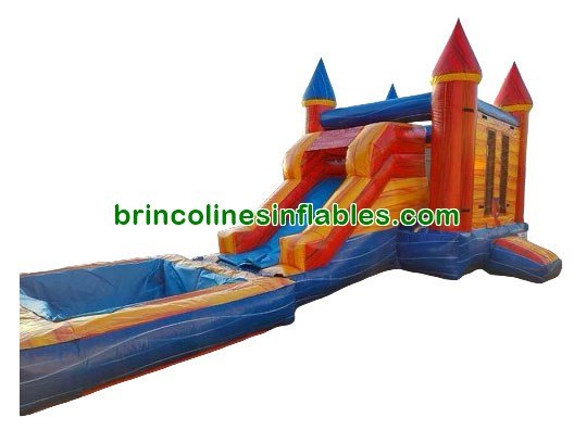 WS1416 Inflatable Water Slide castle multicolor