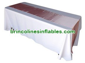 Manteles Para Mesas Rectangulares de Fiestas (Blanco y Rosado)