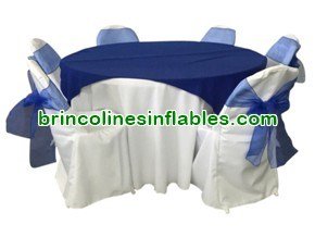 Manteles y Cubresillas Para Fiestas (Blanco y Azul)