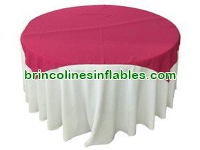 Manteles Para Eventos (Blanco y Rojo Violeta)